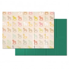 【預購】PARKLON(帕龍)-攜帶式折疊地墊-彩色木馬/花草市集